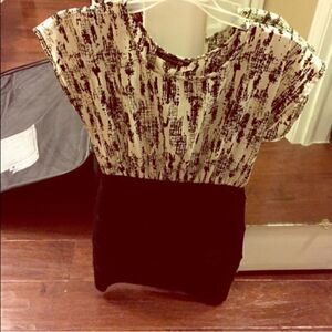 Forever21 work dress geo top bandage bottom LBD